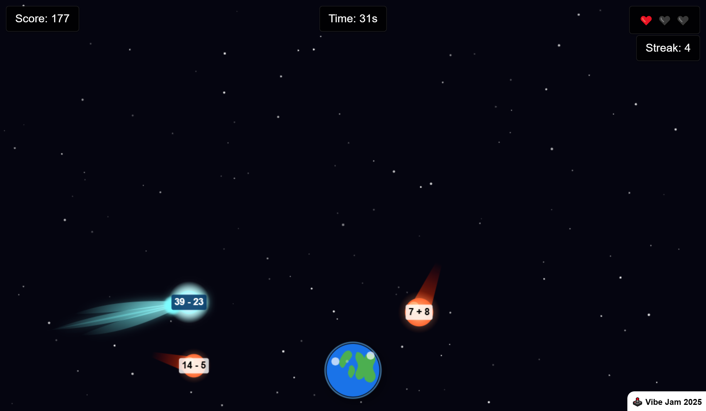 Math Meteors - Educational Game
