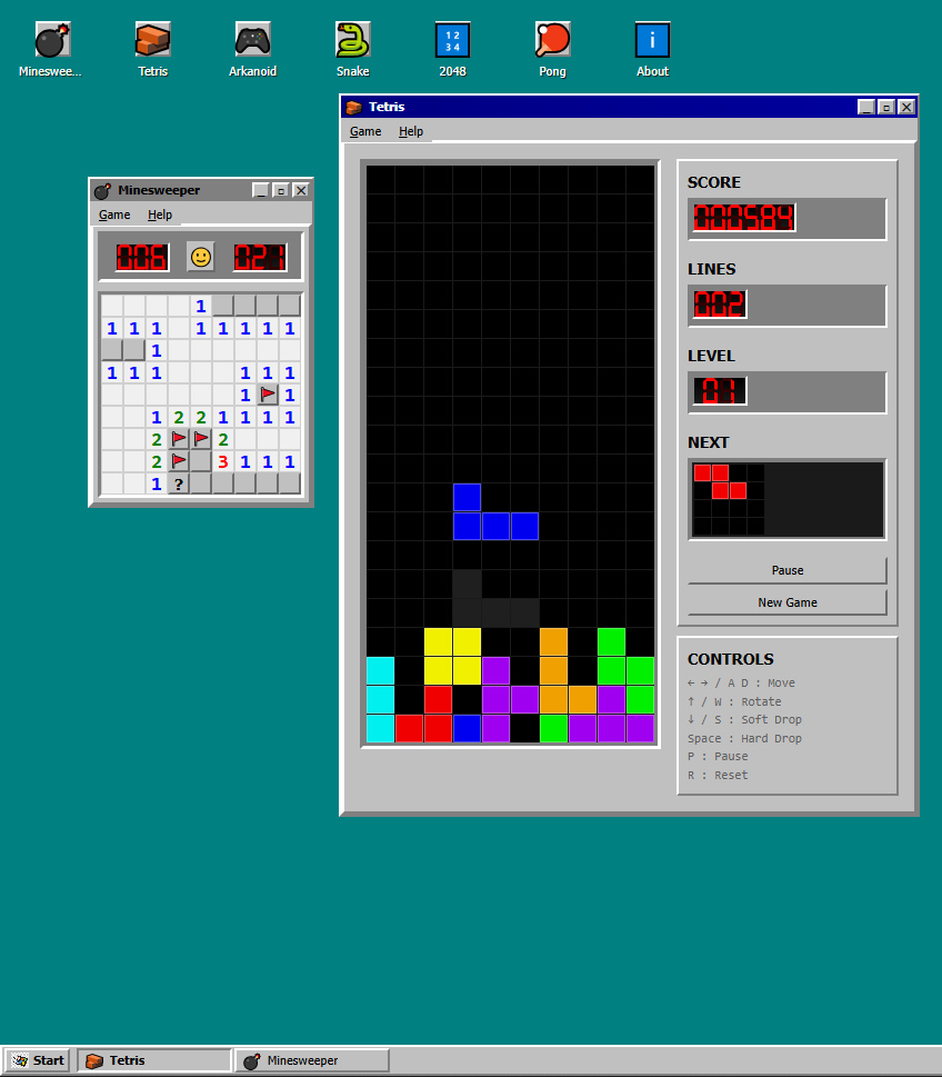 Win95Games - Retro Gaming Platform